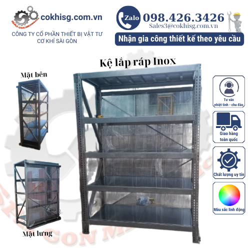 Kệ lắp ráp inox | TBVT Cơ Khí Sài Gòn